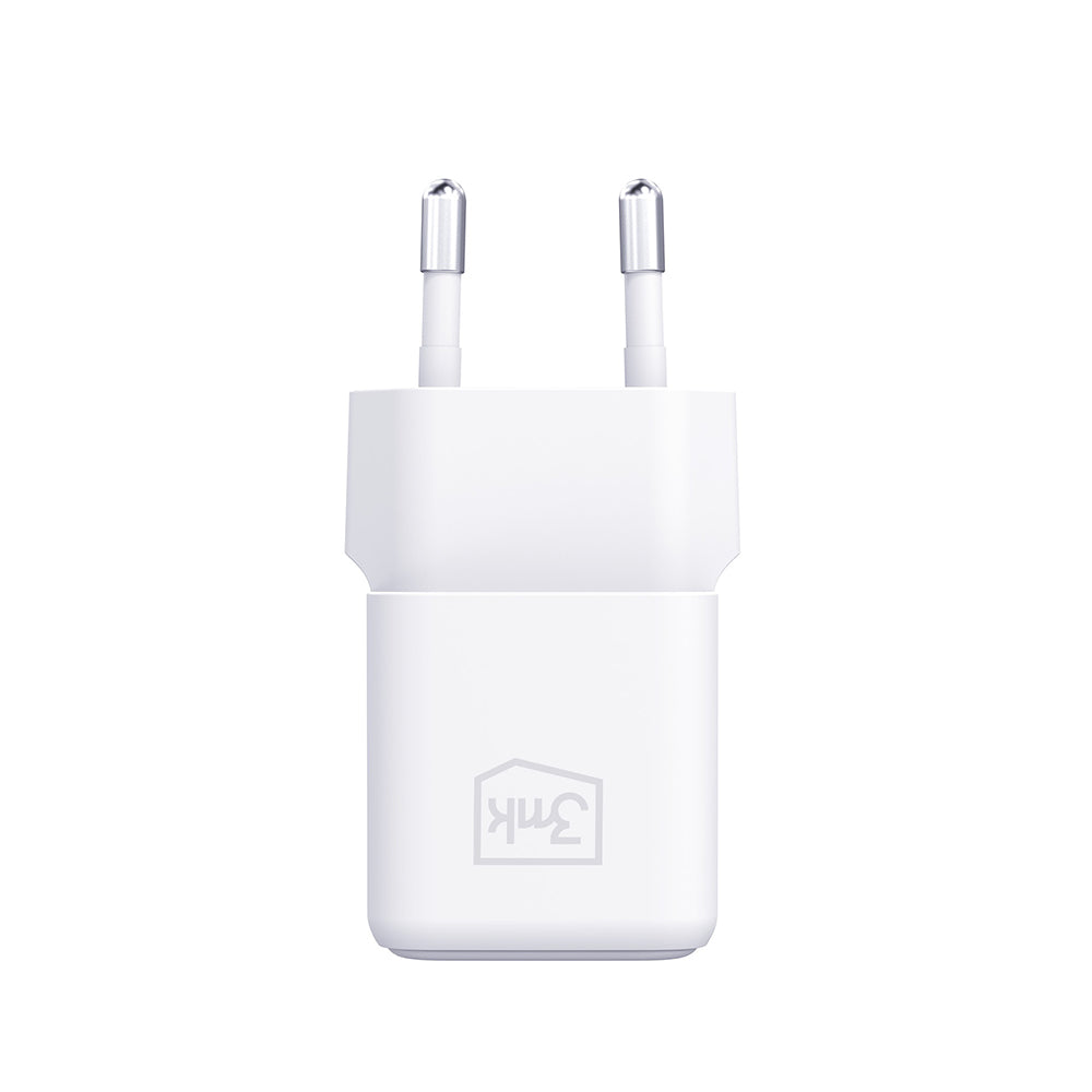 Incarcator 3mk Hyper, USB-C Cable Included, Type-C Port, PD25W, GaN Technology, Alb