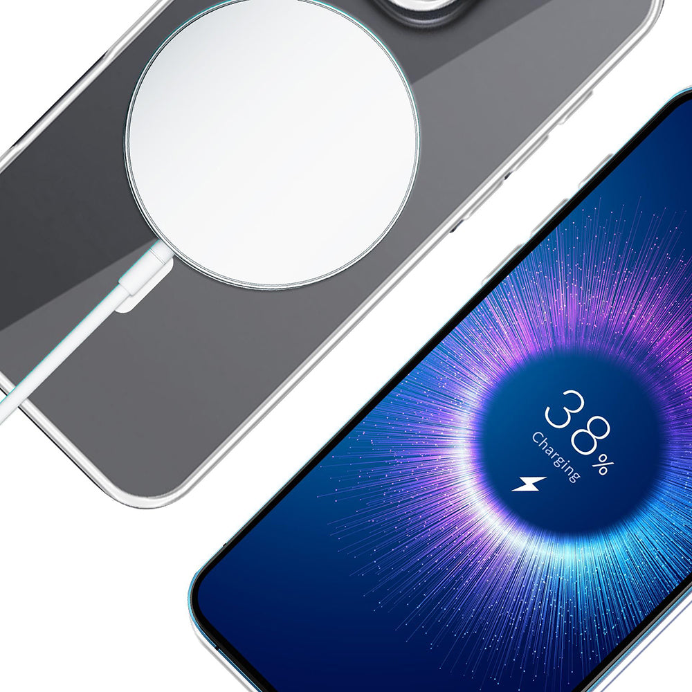 Husa de protectie 3mk Clear MagCase compatibil cu iPhone 16 Pro, Transparent