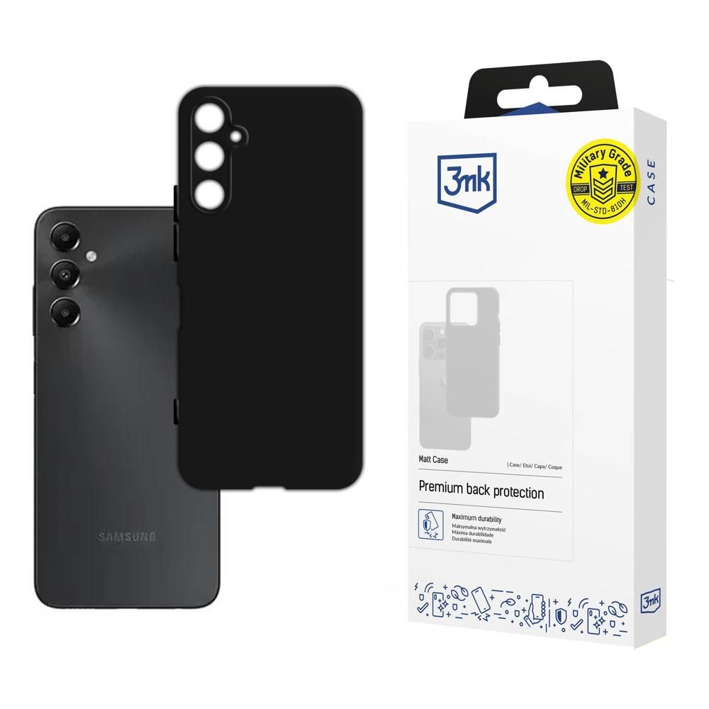 Husa de protectie 3mk Matt compatibil cu Samsung Galaxy A05s, Negru