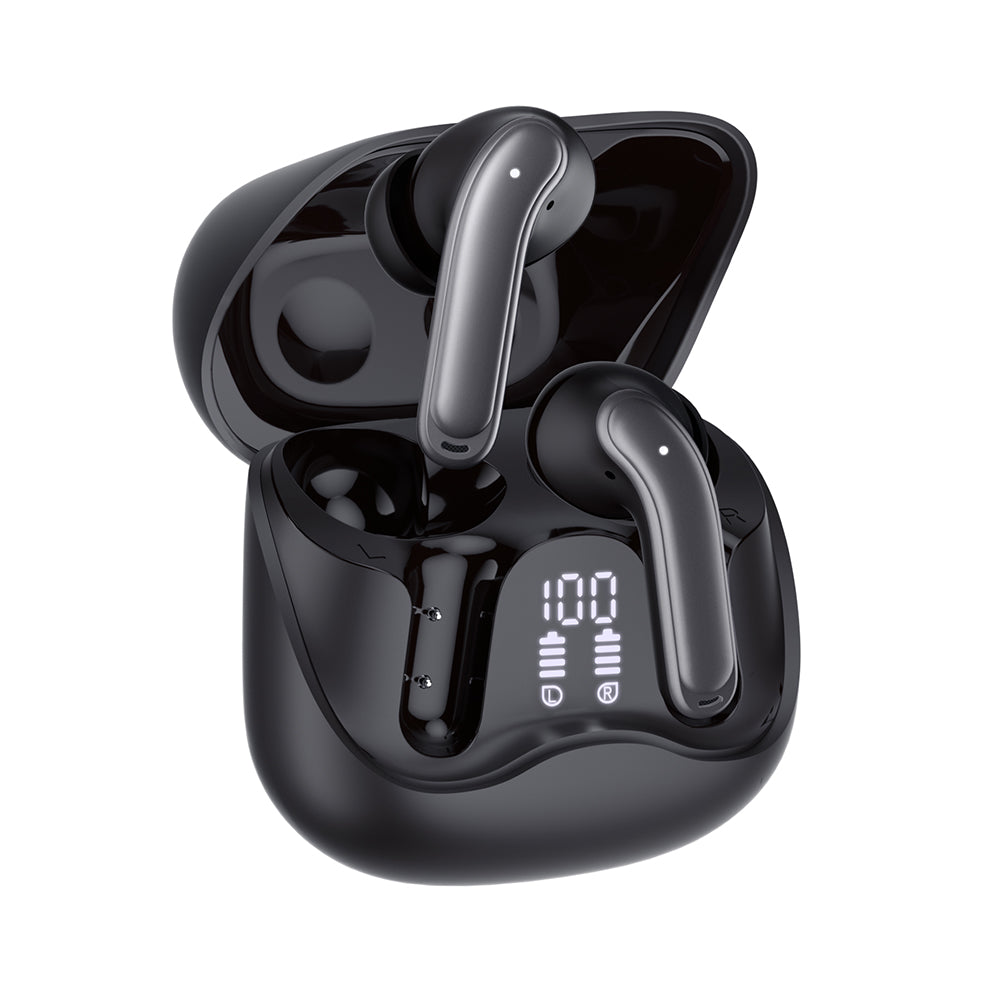 Casti Wireless Techsuit EchoFit Pro (CW5), BT5.4 ANC, Negru