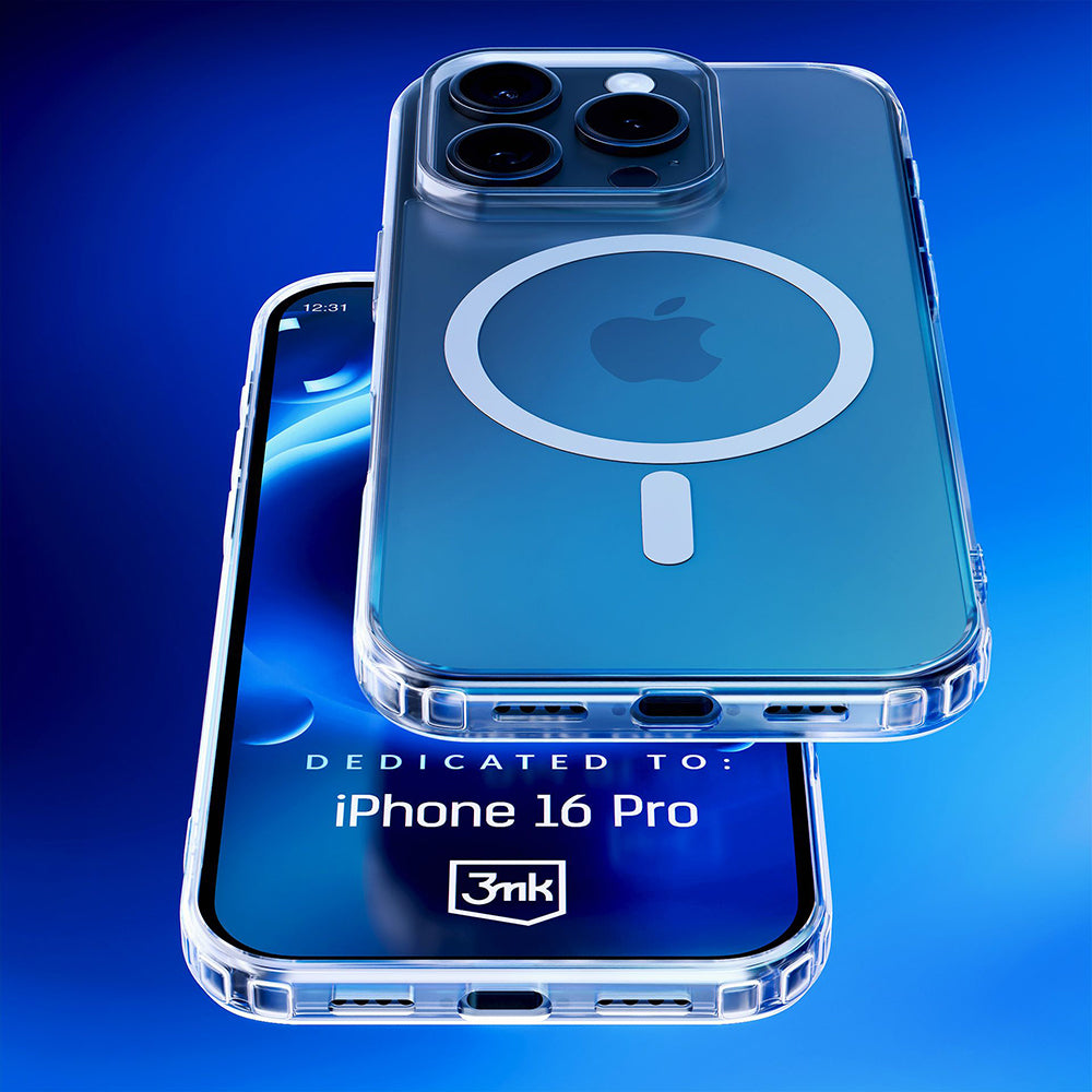 Husa de protectie 3mk MagCase compatibil cu iPhone 16 Pro, Transparent