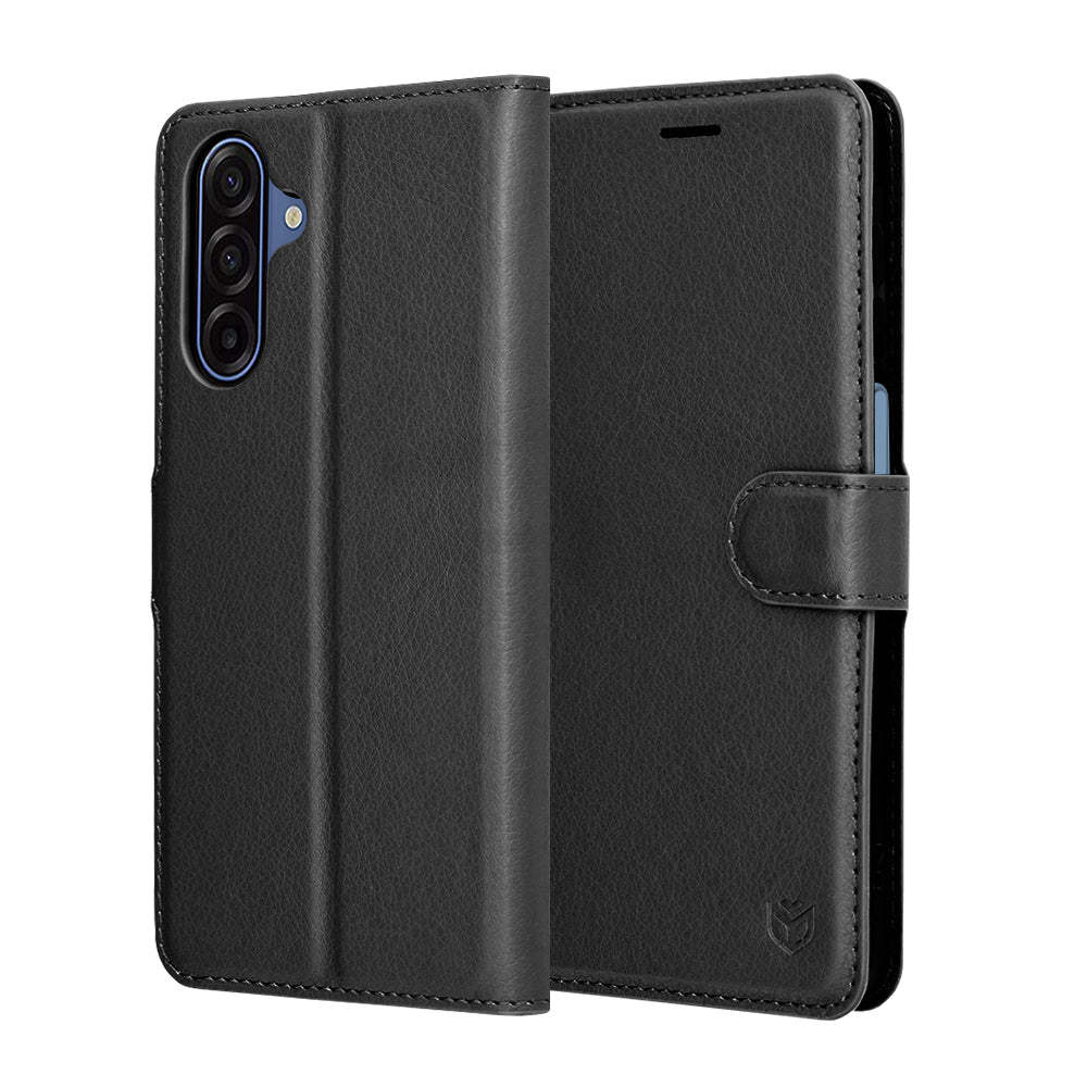 Husa de protectie Techsuit Leather Folio compatibil cu Samsung Galaxy A17 5G / A17 4G / M17 / F17, Negru