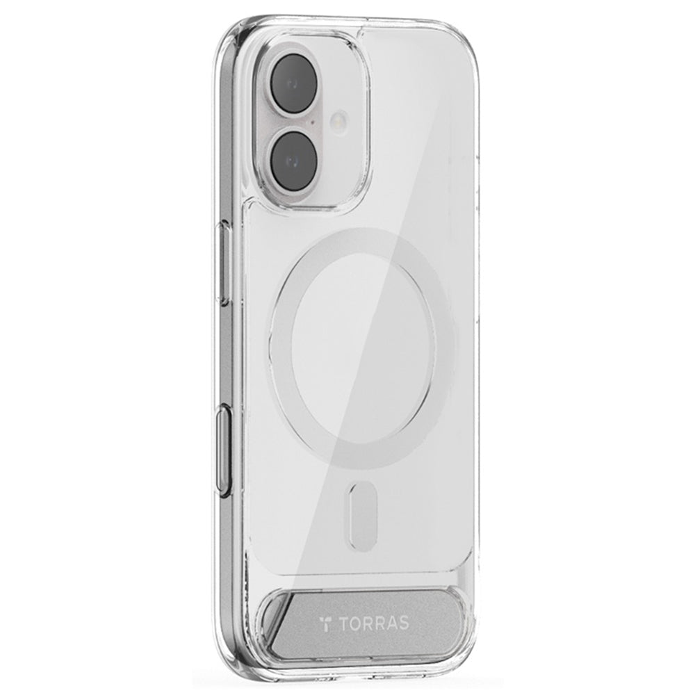 Husa de protectie Torras Pstand compatibil cu iPhone 17, Transparent