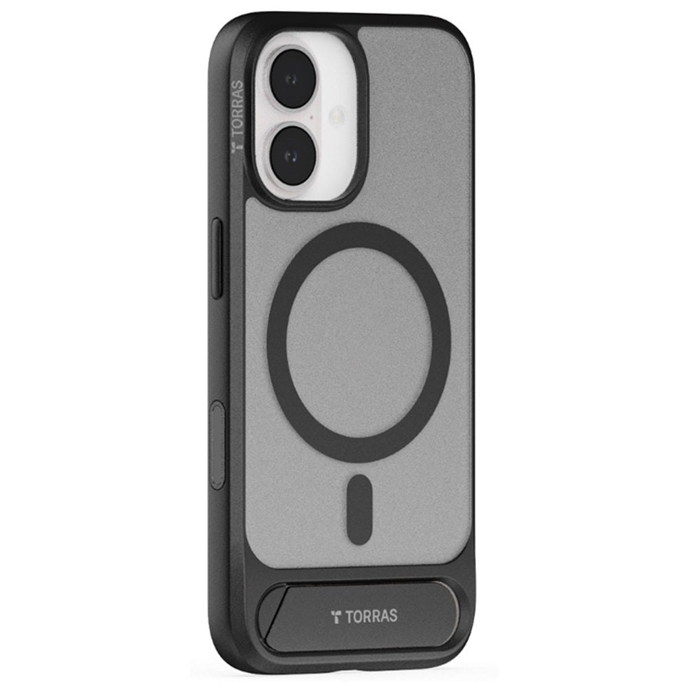 Husa de protectie Torras Pstand compatibil cu iPhone 17, Negru