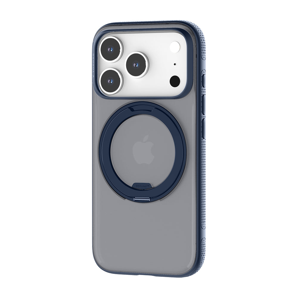 Husa de protectie Torras Ostand R Fitness Series compatibil cu iPhone 17 Pro, Bleumarin