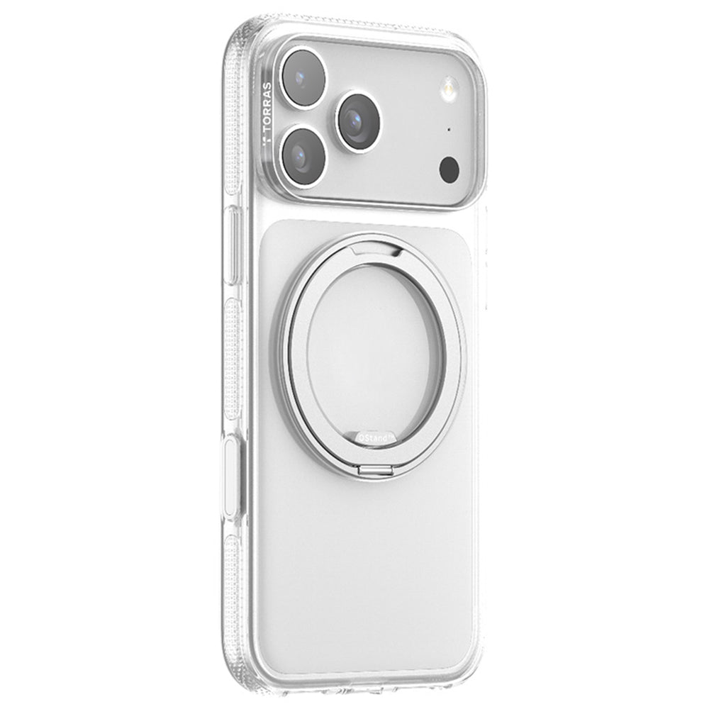 Husa de protectie Torras Ostand R Fitness Series compatibil cu iPhone 17 Pro, Transparent