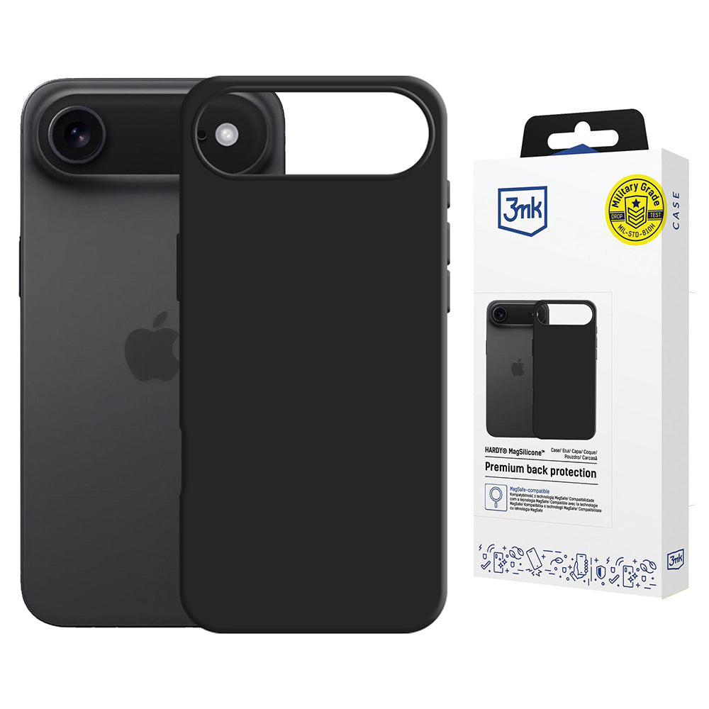 Husa de protectie 3mk Hardy MagSilicone compatibil cu iPhone 17 Air, Grafit