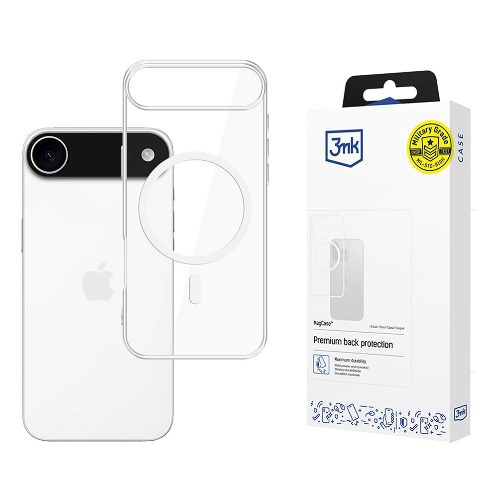 Husa de protectie 3mk MagCase compatibil cu iPhone 17 Air, Transparent
