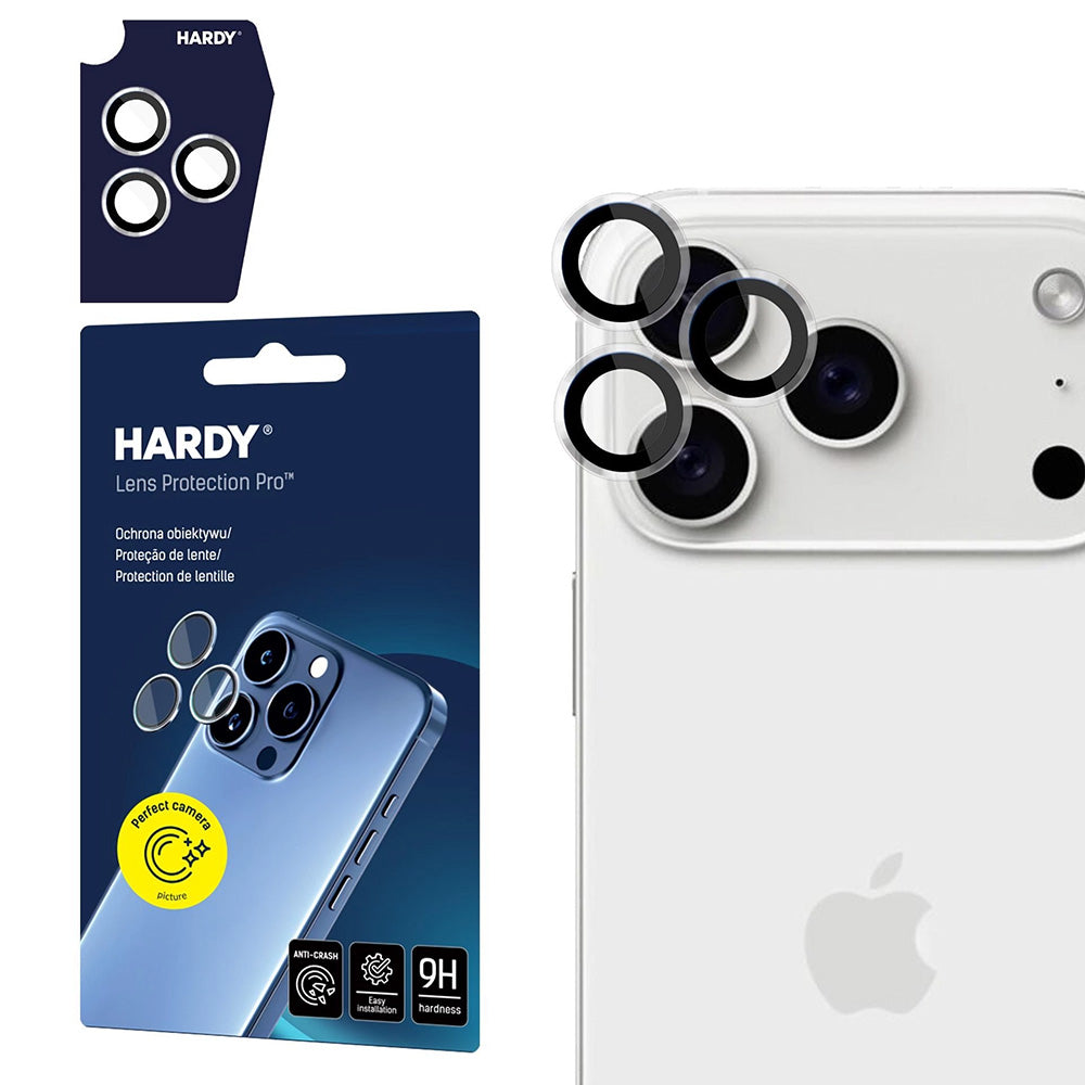 Folie de protectie 3mk Hardy Lens Protection Pro compatibil cu iPhone 17 Pro / iPhone 17 Pro Max, Transparent