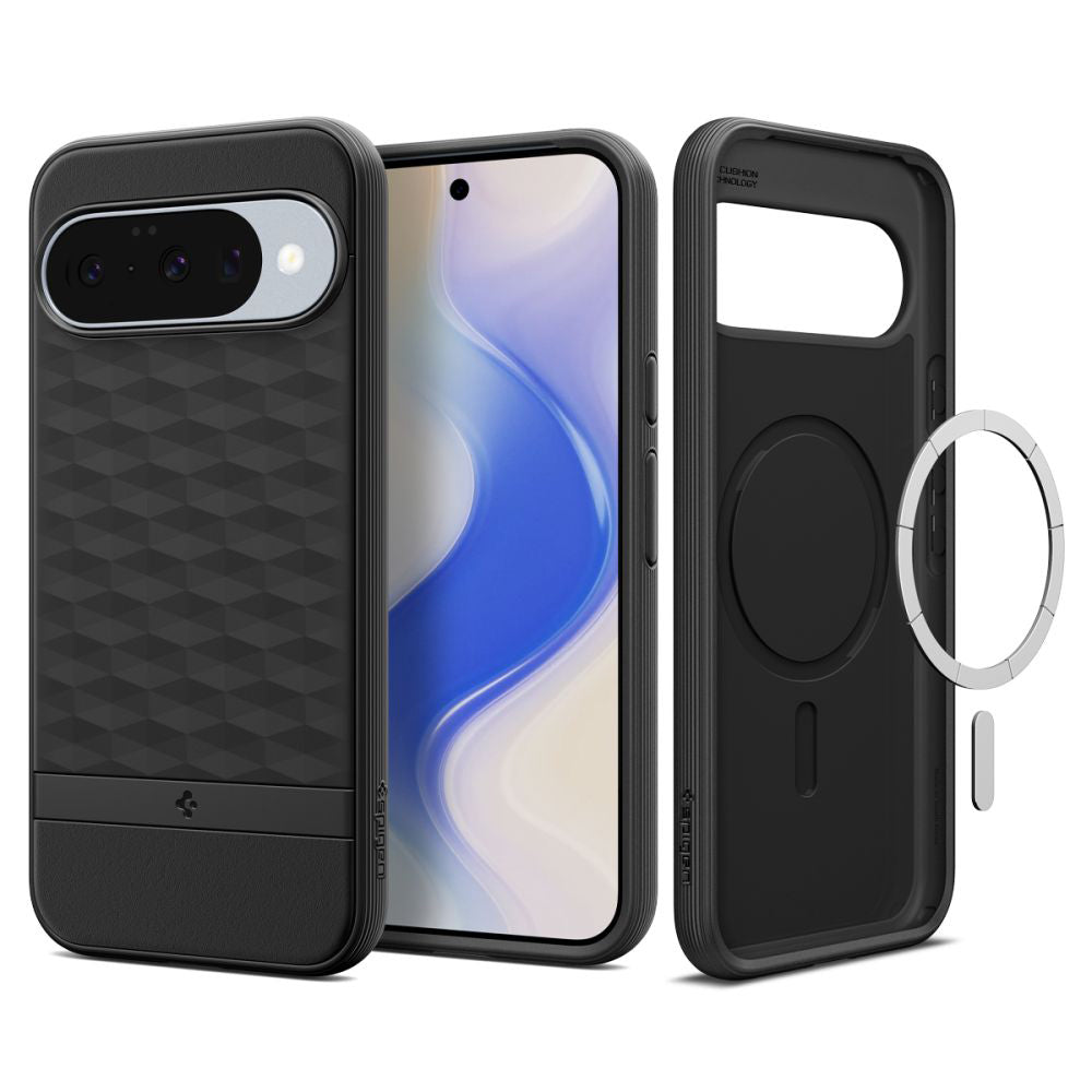 Husa de protectie Spigen Caseology Parallax MagSafe (ACS09708) compatibil cu Google Pixel 10 / 10 Pro, Negru Mat