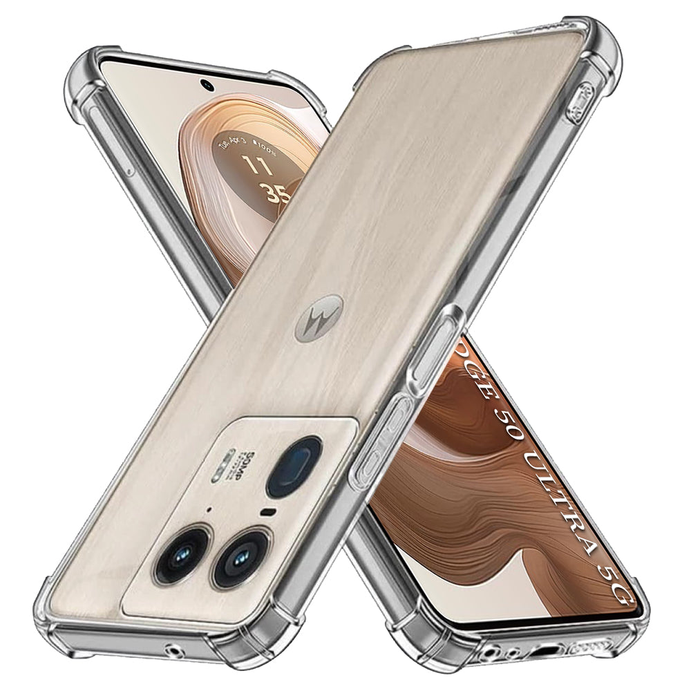 Husa de protectie Techsuit Shockproof Clear Silicone compatibil cu Motorola Edge 50 Ultra, Transparent