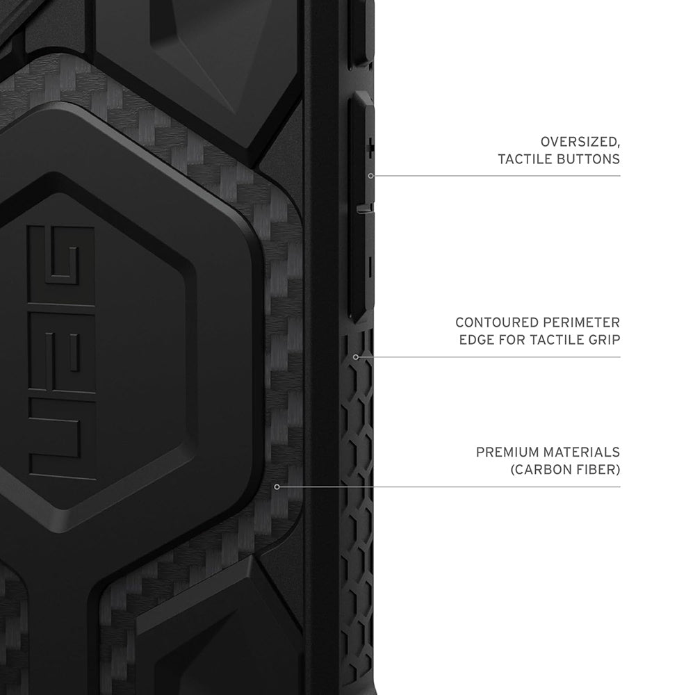 Husa de protectie UAG Monarch Pro compatibil cu iPhone 17 Pro, Carbon Fiber