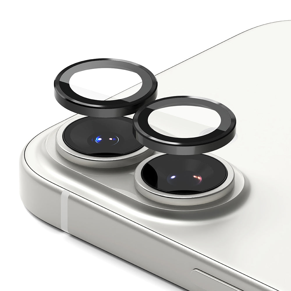 Folie de protectie Ringke Camera Lens Frame Glass (set de 2) compatibil cu iPhone 17, Negru