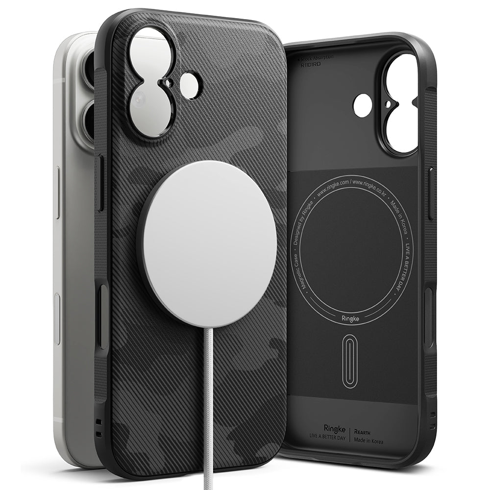 Husa de protectie Ringke Onyx MagSafe compatibil cu iPhone 17, Camo Black