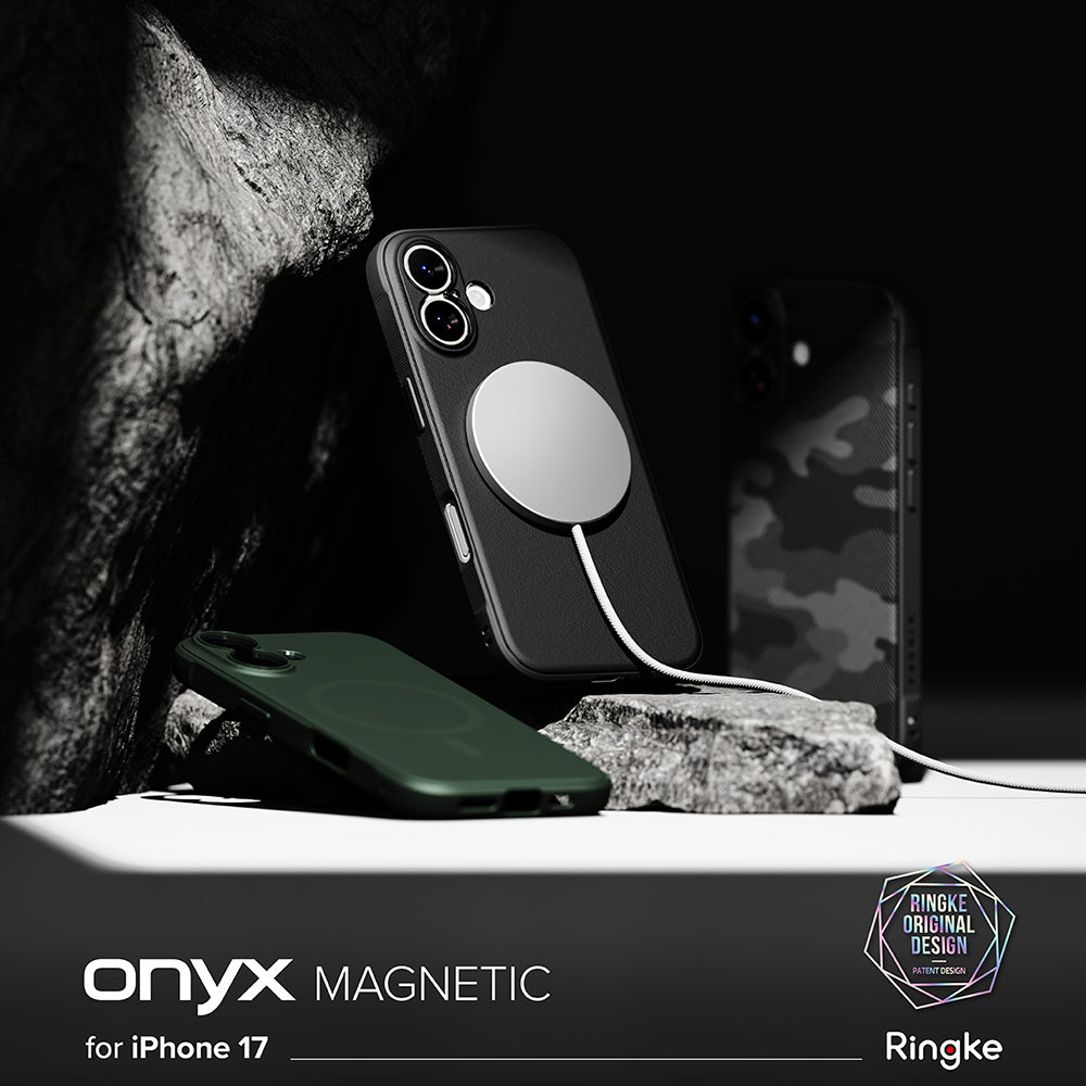 Husa pentru iPhone 17 - Ringke Onyx MagSafe - Dark Green