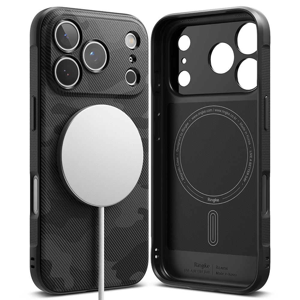 Husa de protectie Ringke Onyx MagSafe compatibil cu iPhone 17 Pro Max, Camo Black
