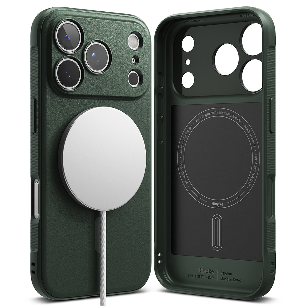 Husa de protectie Ringke Onyx MagSafe compatibil cu iPhone 17 Pro, Verde Inchis