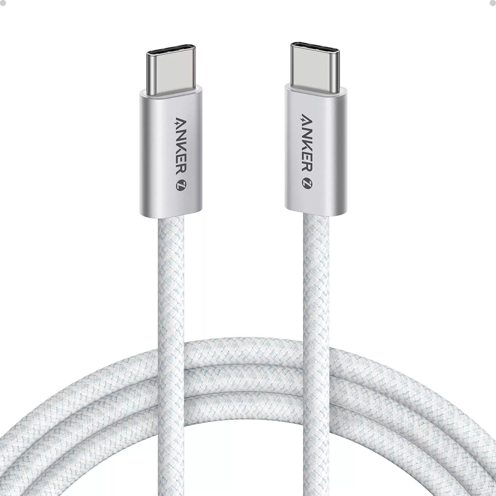 Cablu Anker Zolo (A8060H21), Type-C to Type-C, Ultra-Fast Charging, 240W, PD 3.1, Braided, Dirt-Free, 1m, Alb