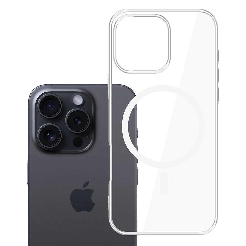 Husa de protectie 3mk Clear MagCase compatibil cu iPhone 16 Pro Max, Transparent