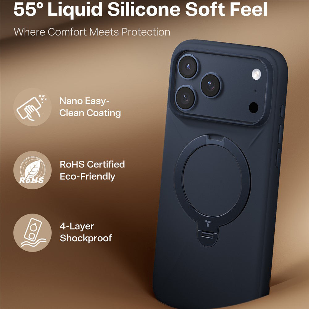 Husa de protectie Torras QPRO Silicone Series compatibil cu iPhone 17 Pro, Bleumarin