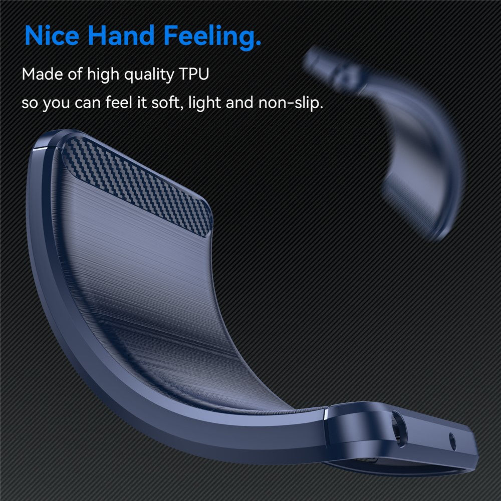 Husa de protectie Techsuit Carbon Silicone compatibil cu Motorola Moto G15 / G15 Power / G17 / G17 Power, Albastru