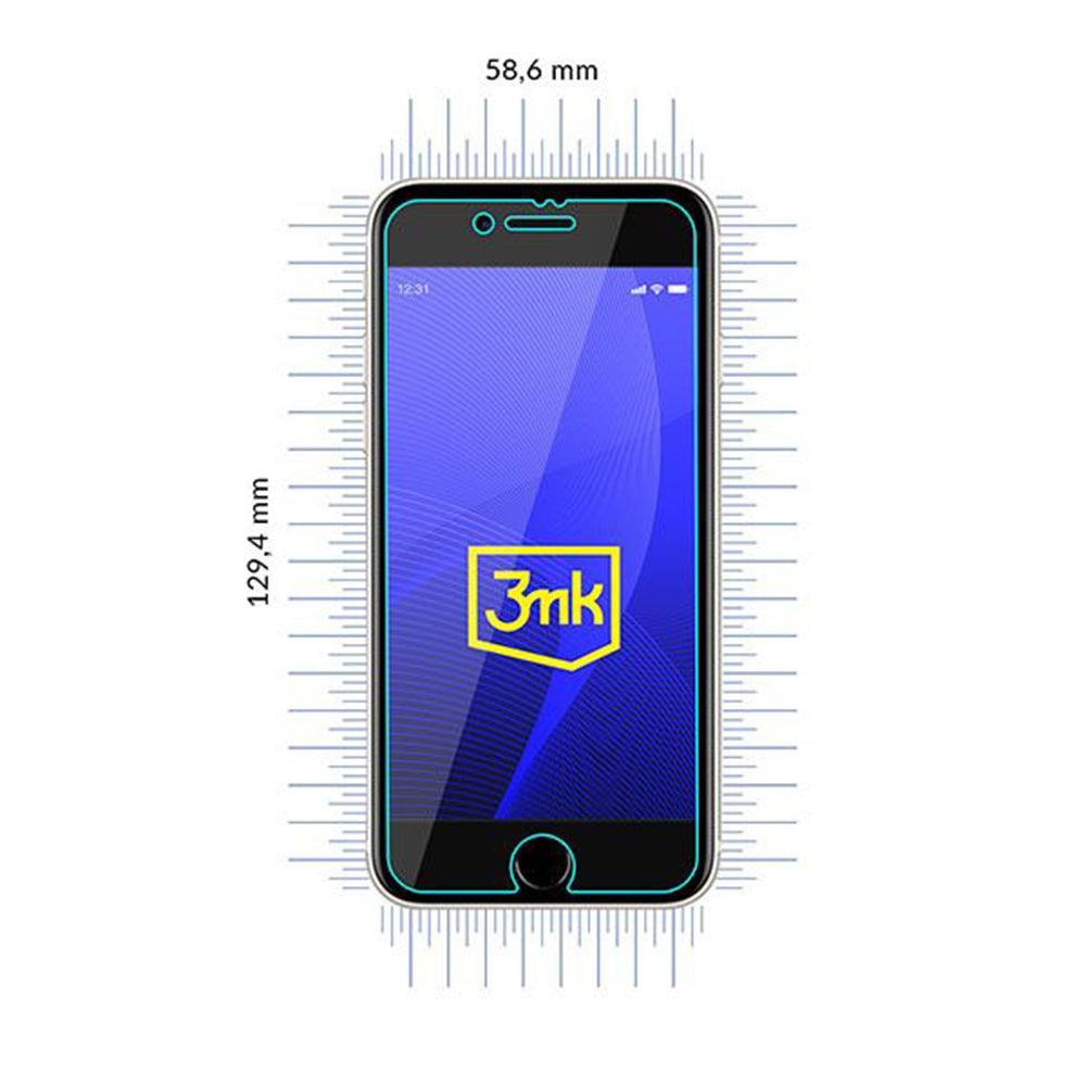 Folie de protectie 3mk FlexibleGlass compatibil cu iPhone 7 / iPhone 8 / iPhone SE 2, SE 2020 / iPhone SE 3, SE 2022, Transparent