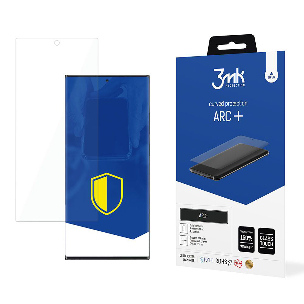 Folie de protectie 3mk ARC+ Protective Film compatibil cu Samsung Galaxy S22 Ultra 5G, Transparent