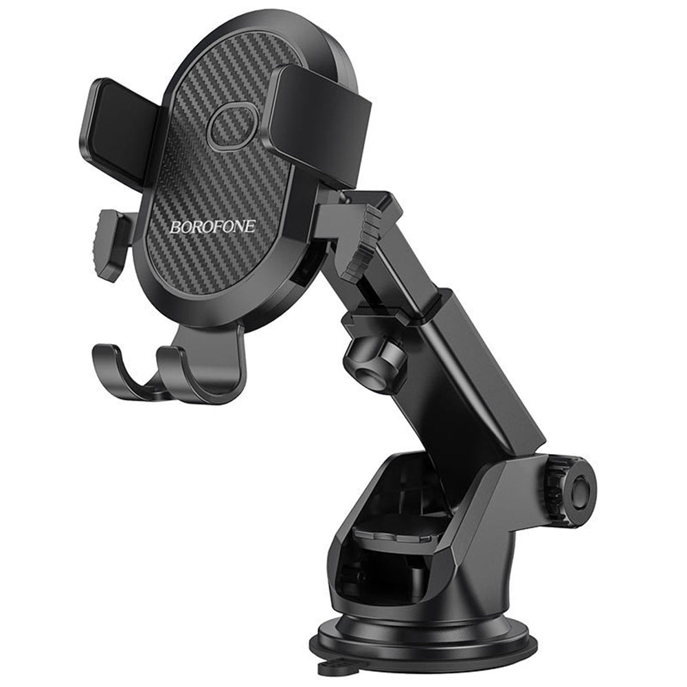 Suport Borofone Amazing Bay (BH39), with Suction Cup, for Dashboard/Windshield, 4.5-6.5" Phone, Negru