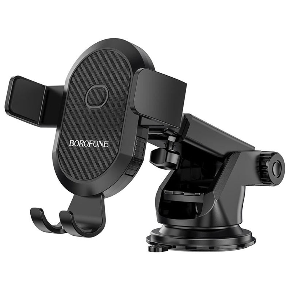 Suport Borofone Amazing Bay (BH39), with Suction Cup, for Dashboard/Windshield, 4.5-6.5" Phone, Negru