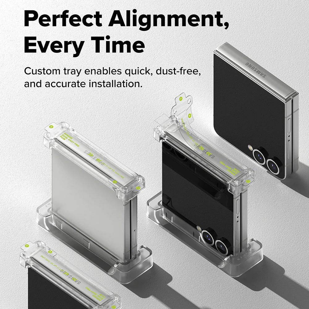 Folie de protectie Ringke Hinge Dual Easy Pro Film (set de 2) compatibil cu Samsung Galaxy Z Flip7, Transparent
