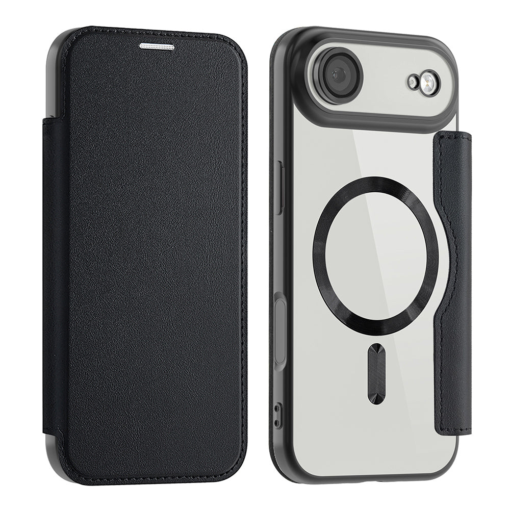 Husa de protectie Techsuit SmartMag Book compatibil cu iPhone 17 Air, Negru