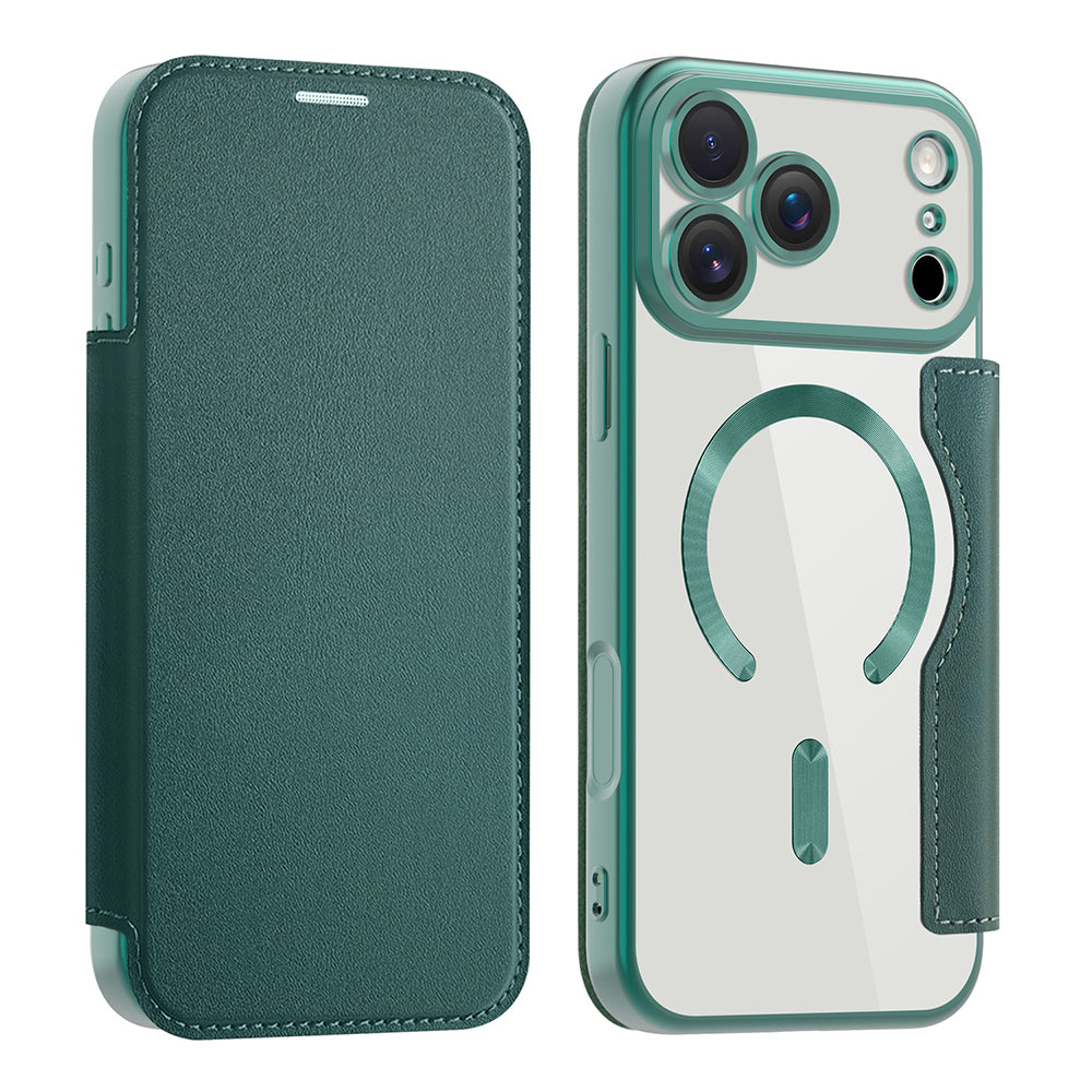 Husa de protectie Techsuit SmartMag Book compatibil cu iPhone 17 Pro, Verde