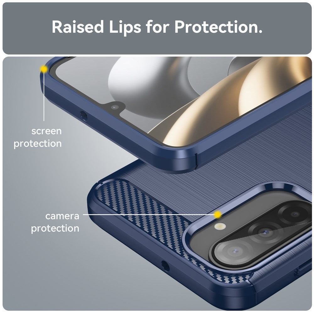 Husa de protectie Techsuit Carbon Silicone compatibil cu Samsung Galaxy A17 5G / A17 4G / M17 / F17, Albastru