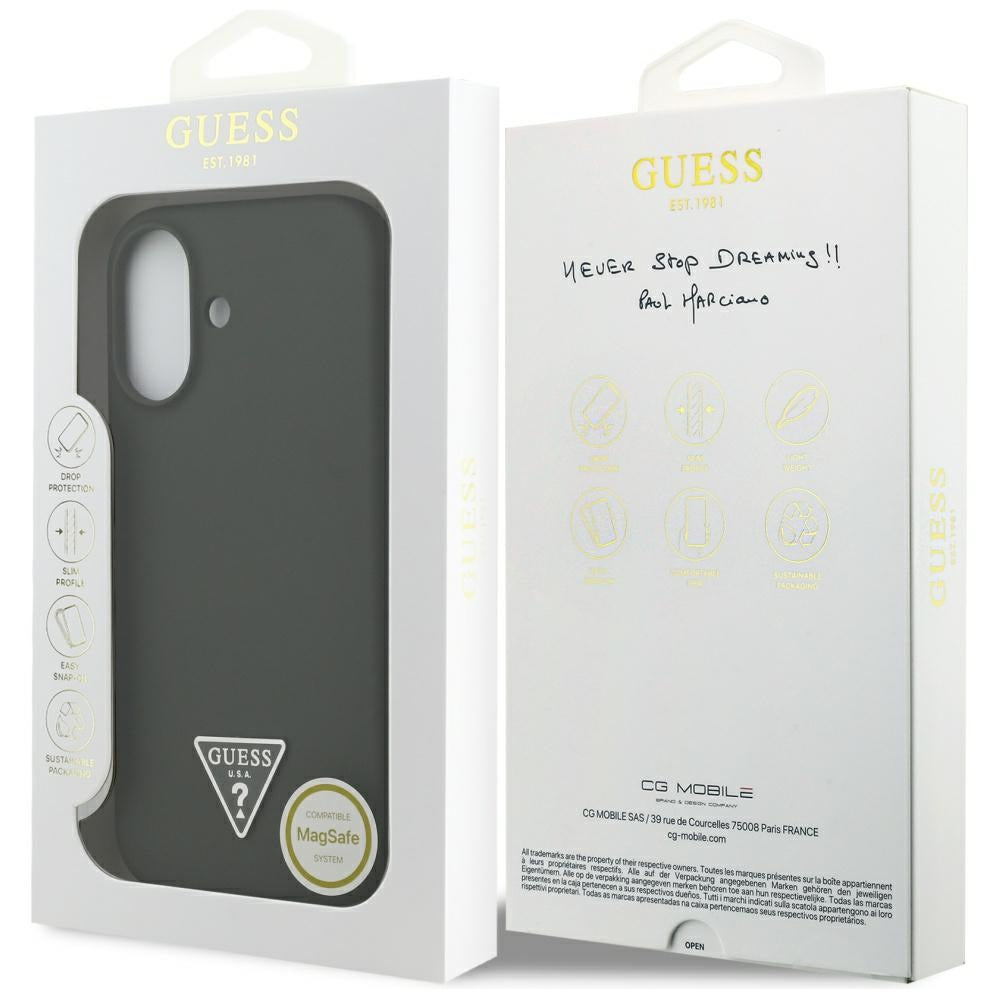 Husa de protectie Guess Silicone Triangle Logo MagSafe (GUHMP17SSCTRLMA) compatibil cu iPhone 17, Kaki