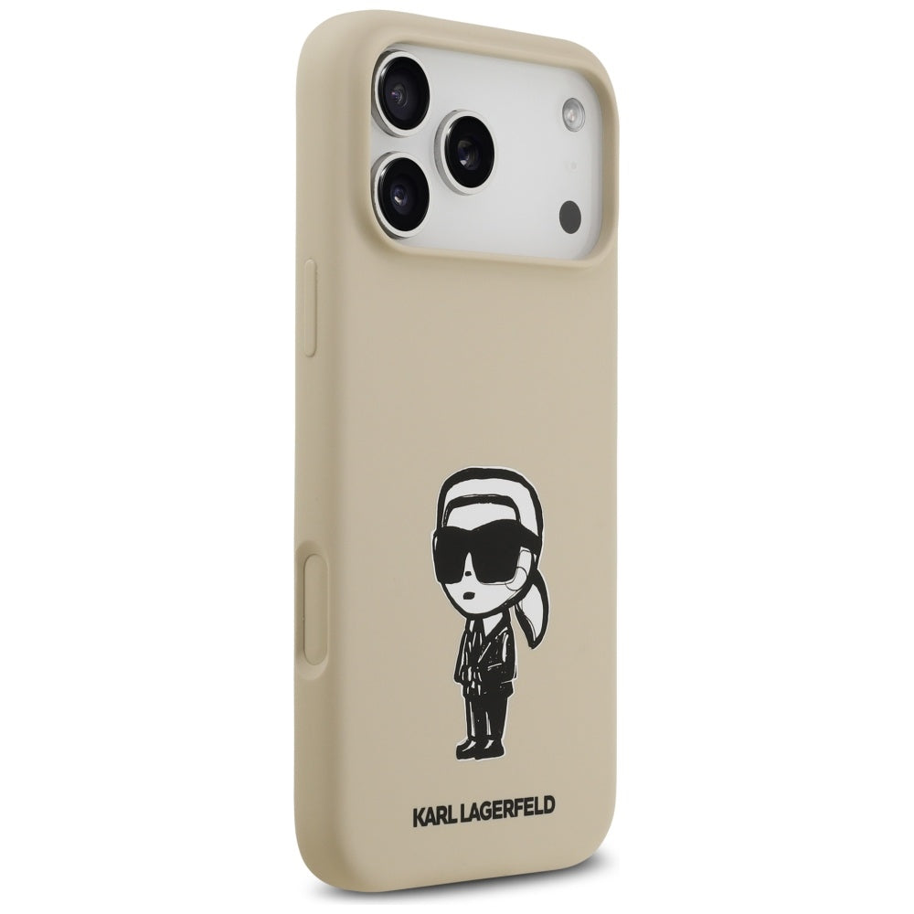 Husa de protectie Karl Lagerfeld compatibil cu iPhone 17 Pro Max, Bej