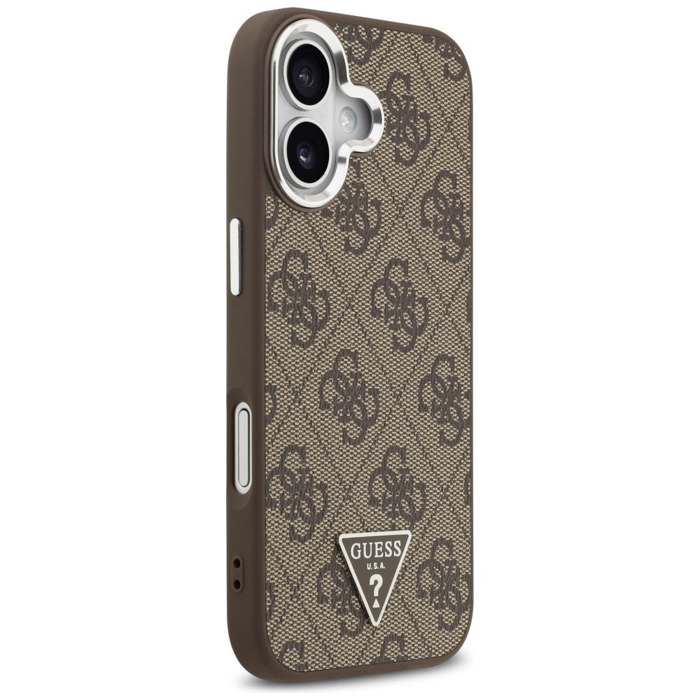 Husa de protectie Guess Hardcase 4G Triangle Logo MagSafe (GUHMP17SP4TSRCMW) compatibil cu iPhone 17, Maro