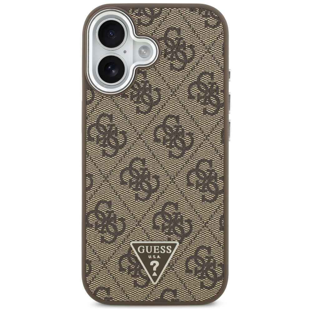 Husa de protectie Guess Hardcase 4G Triangle Logo MagSafe (GUHMP17SP4TSRCMW) compatibil cu iPhone 17, Maro