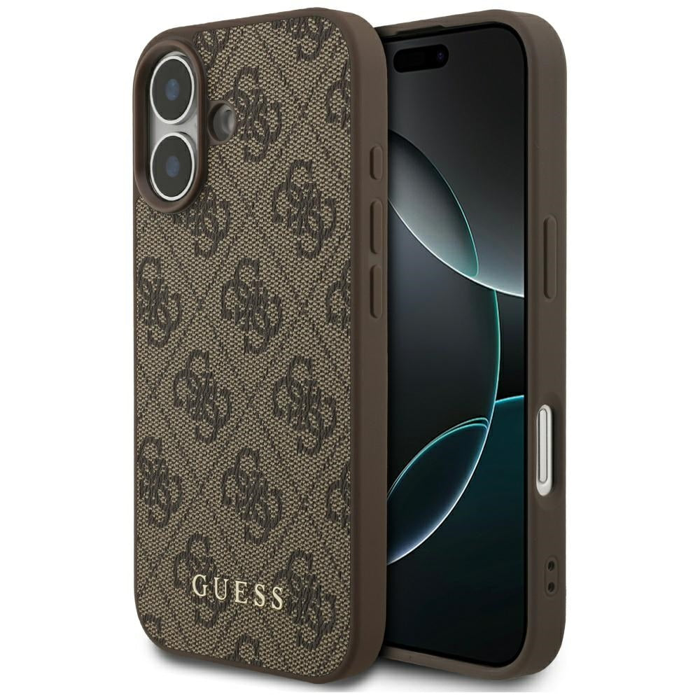 Husa de protectie Guess Hardcase 4G Classic (GUHCP17SG4GFBR) compatibil cu iPhone 17, Maro