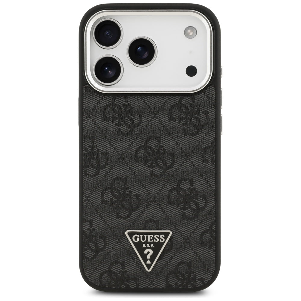 Husa de protectie Guess Hardcase 4G Triangle Logo MagSafe (GUHMP17LP4TSRCMK) compatibil cu iPhone 17 Pro, Negru