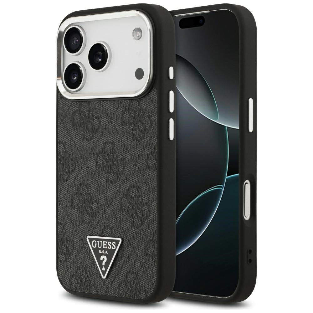 Husa de protectie Guess Hardcase 4G Triangle Logo MagSafe (GUHMP17LP4TSRCMK) compatibil cu iPhone 17 Pro, Negru