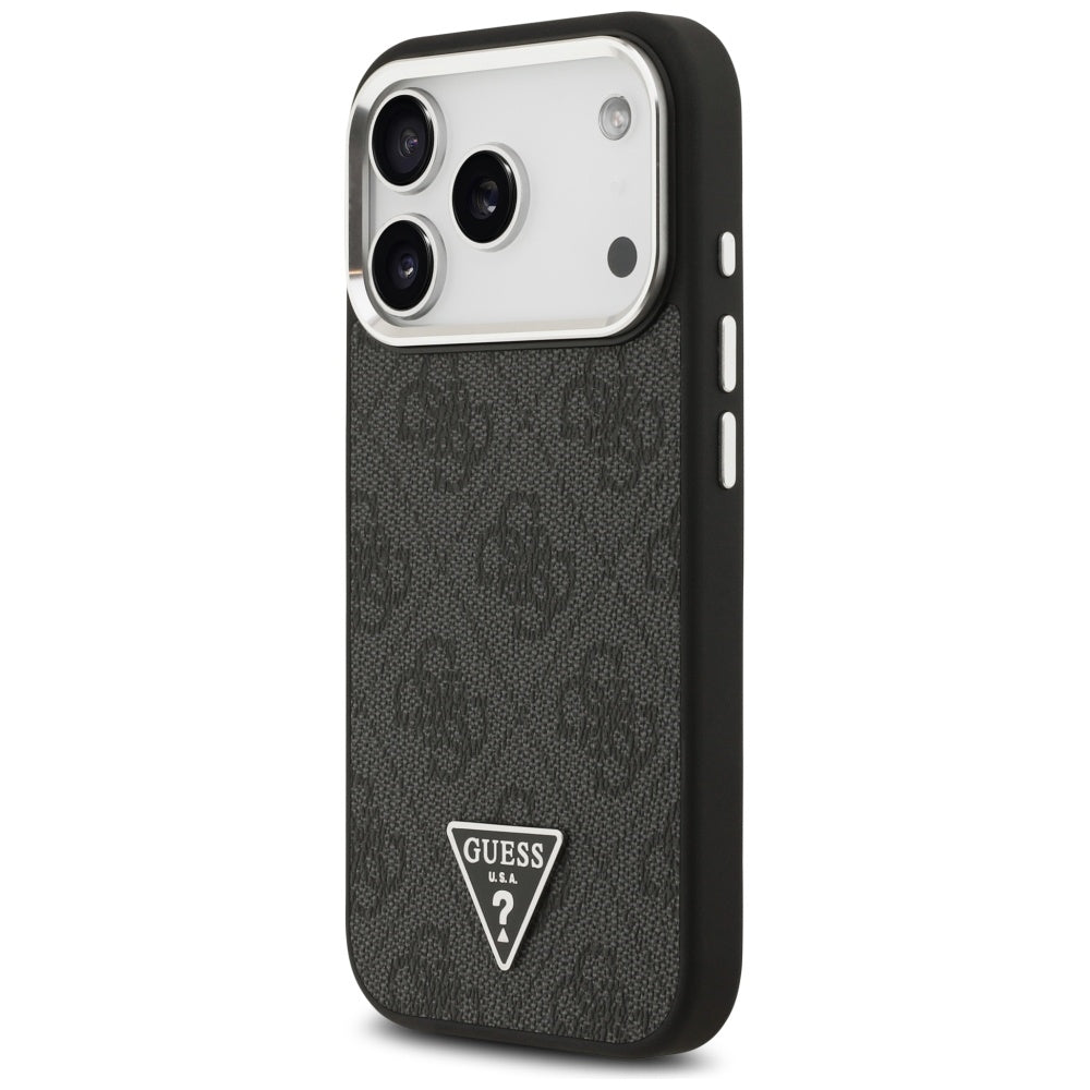 Husa de protectie Guess Hardcase 4G Triangle Logo MagSafe (GUHMP17LP4TSRCMK) compatibil cu iPhone 17 Pro, Negru