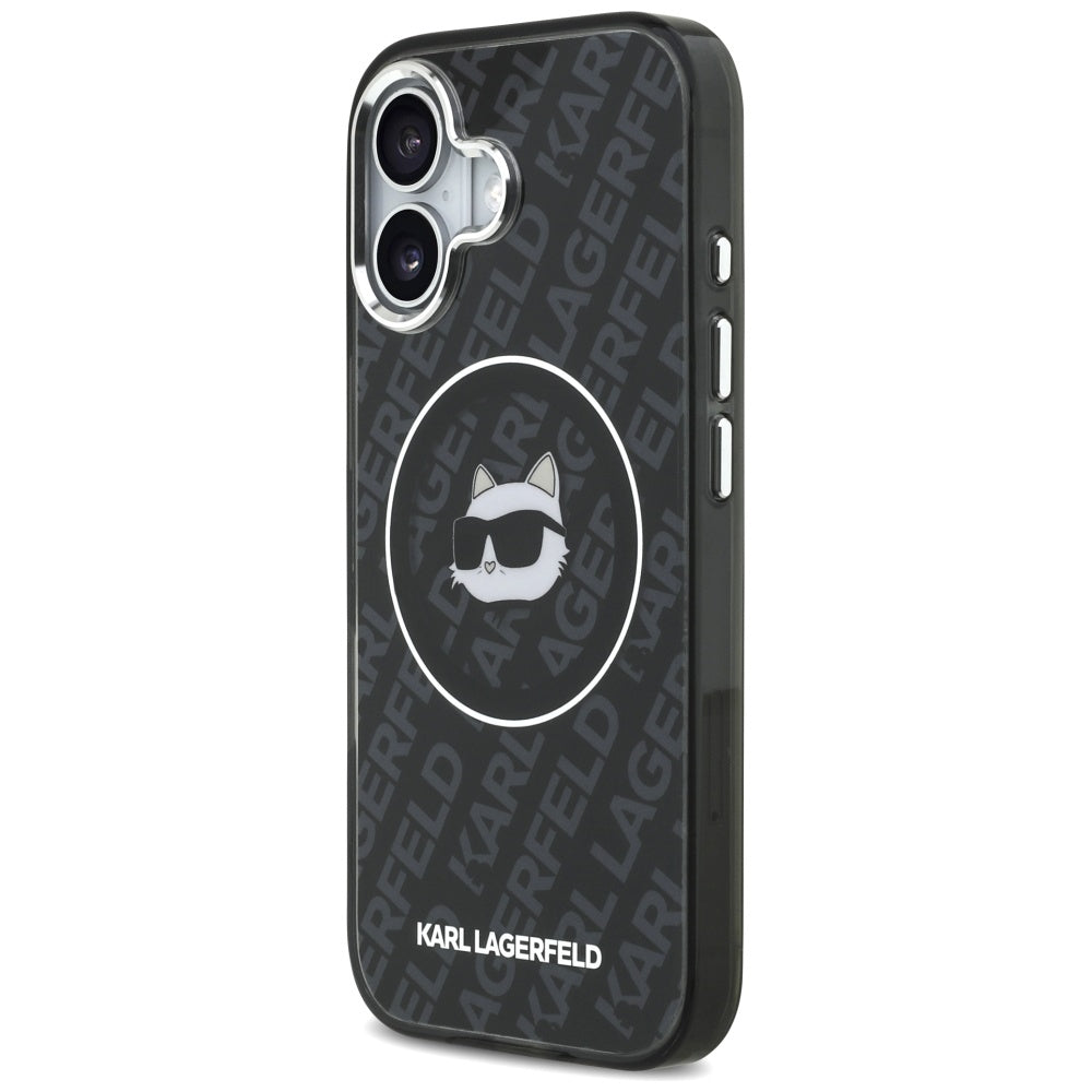 Husa de protectie Karl Lagerfeld IML MagSafe (KLHMP17SHMKBCHOK) compatibil cu iPhone 17, Negru Choupette`S Head