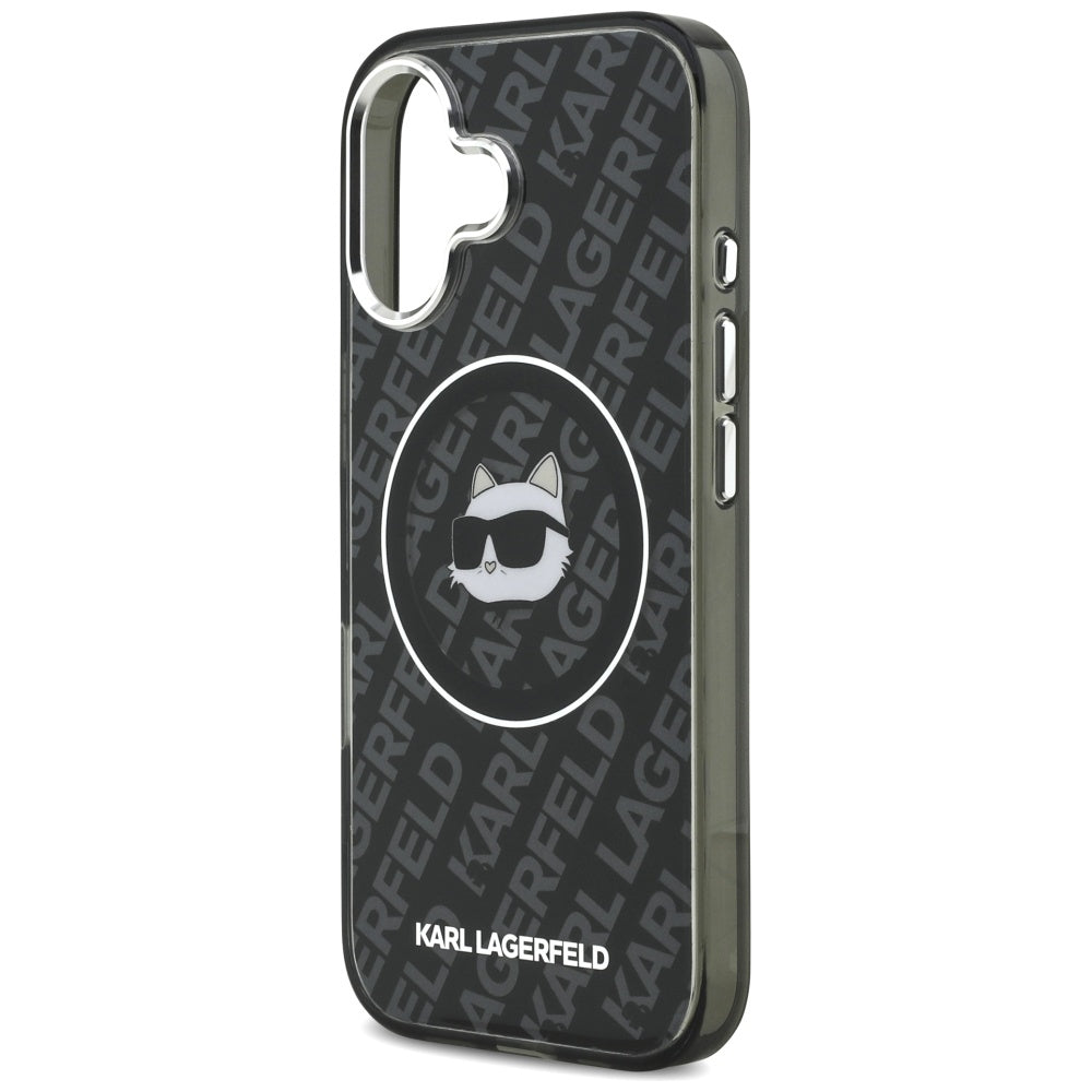 Husa de protectie Karl Lagerfeld IML MagSafe (KLHMP17SHMKBCHOK) compatibil cu iPhone 17, Negru Choupette`S Head