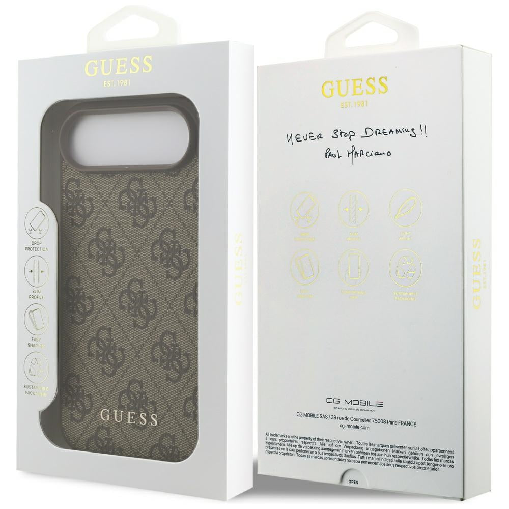 Husa de protectie Guess Hardcase 4G Classic (GUHCP17MG4GFBR) compatibil cu iPhone 17 Air, Maro