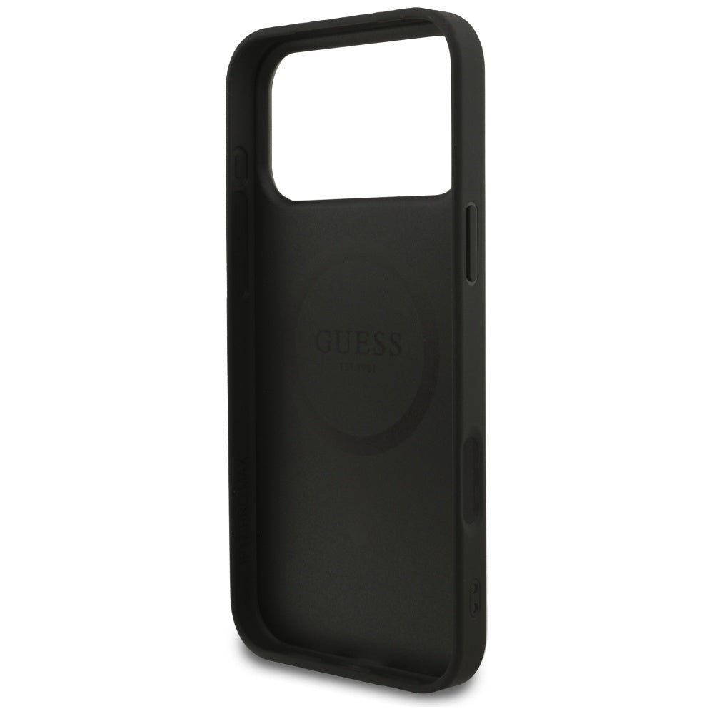 Husa de protectie Guess 4G Ring Classic Logo MagSafe (GUHMP17XG4GFRK) compatibil cu iPhone 17 Pro Max, Negru