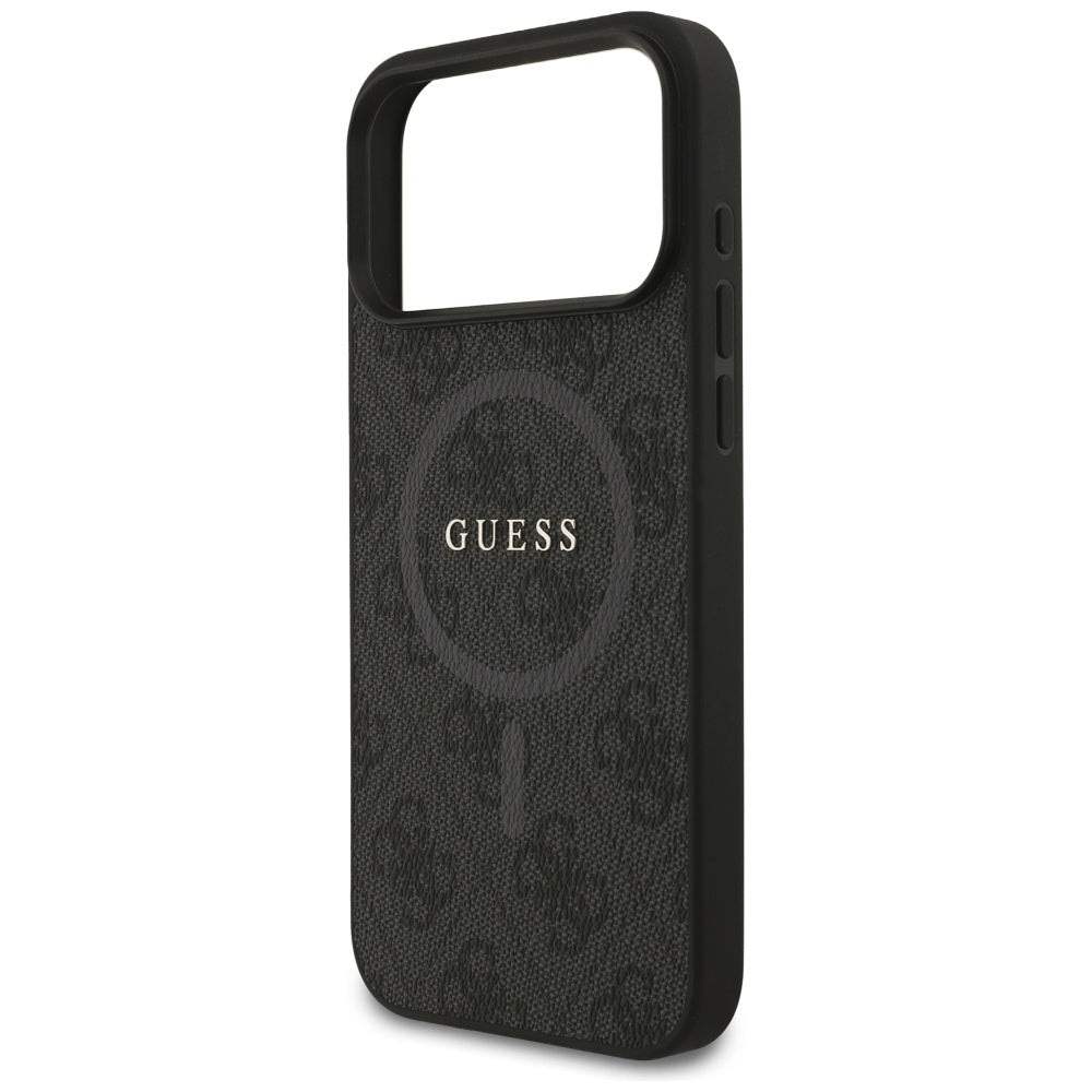 Husa de protectie Guess 4G Ring Classic Logo MagSafe (GUHMP17XG4GFRK) compatibil cu iPhone 17 Pro Max, Negru