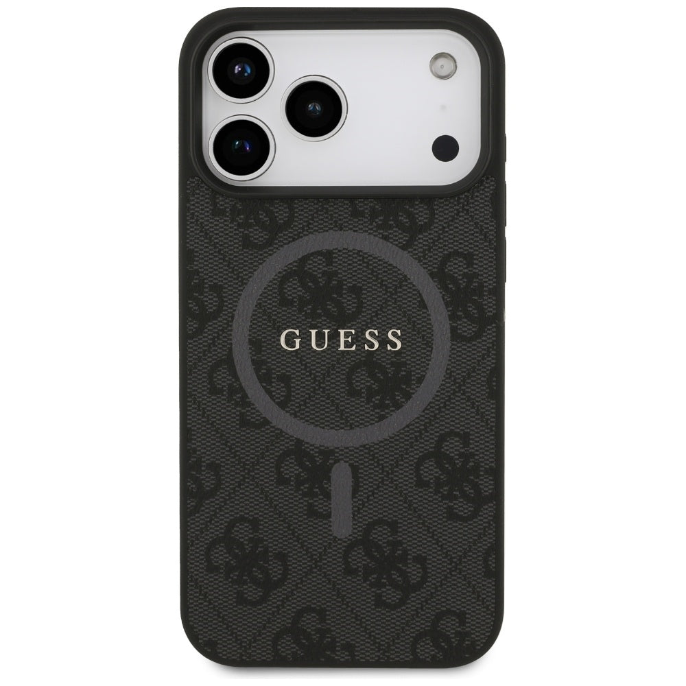Husa de protectie Guess 4G Ring Classic Logo MagSafe (GUHMP17XG4GFRK) compatibil cu iPhone 17 Pro Max, Negru