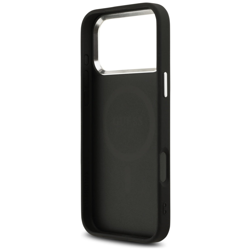 Husa de protectie Guess Hardcase 4G Classic Logo MagSafe (GUHMP17XP4GSSMCK) compatibil cu iPhone 17 Pro Max, Negru