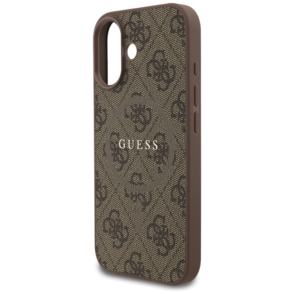 Husa de protectie Guess 4G Ring Classic Logo MagSafe (GUHMP17SG4GFRW) compatibil cu iPhone 17, Maro