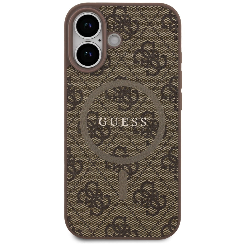 Husa de protectie Guess 4G Ring Classic Logo MagSafe (GUHMP17SG4GFRW) compatibil cu iPhone 17, Maro